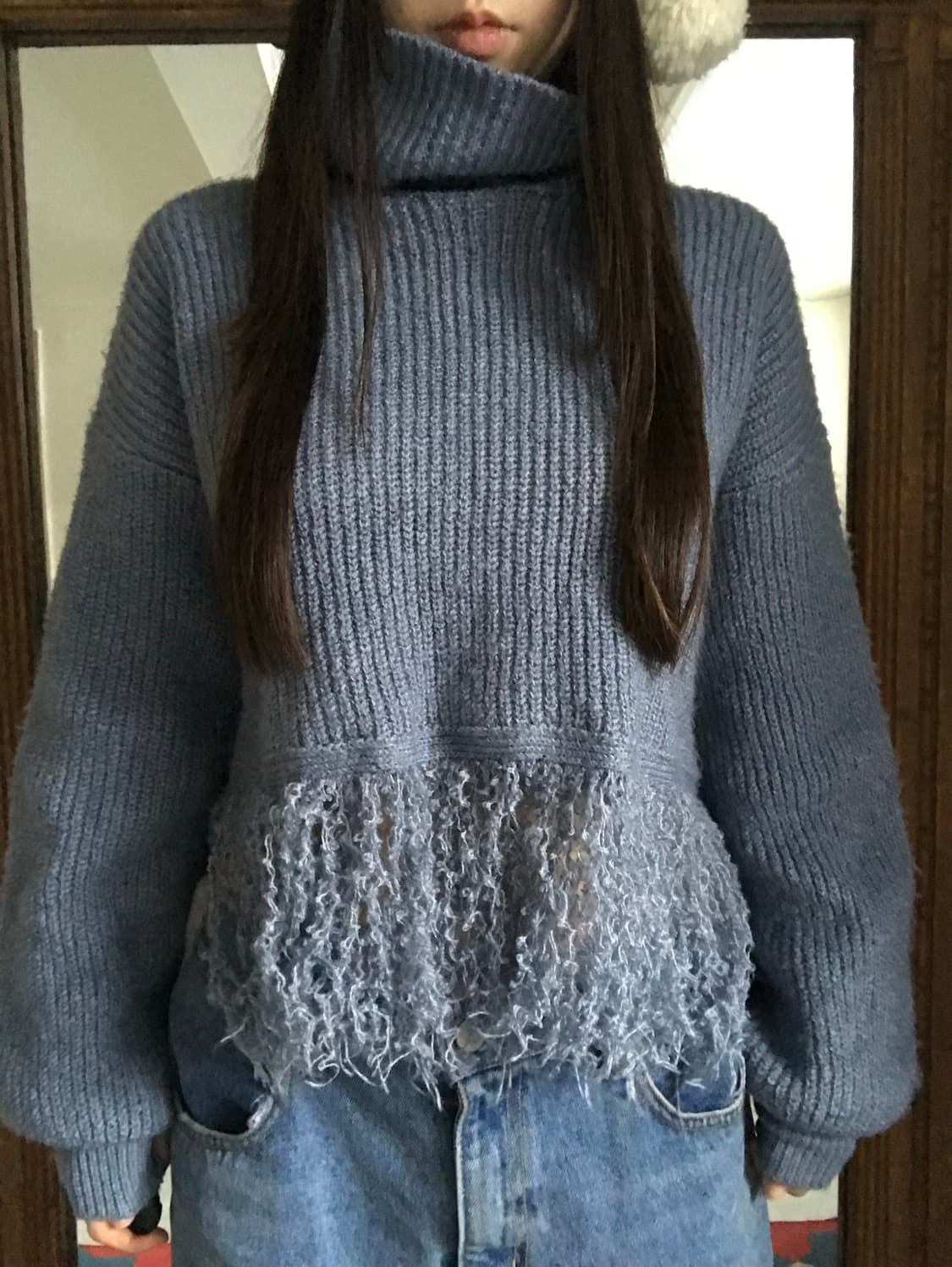 vintage tassle turtle neck knit 상품이미지4