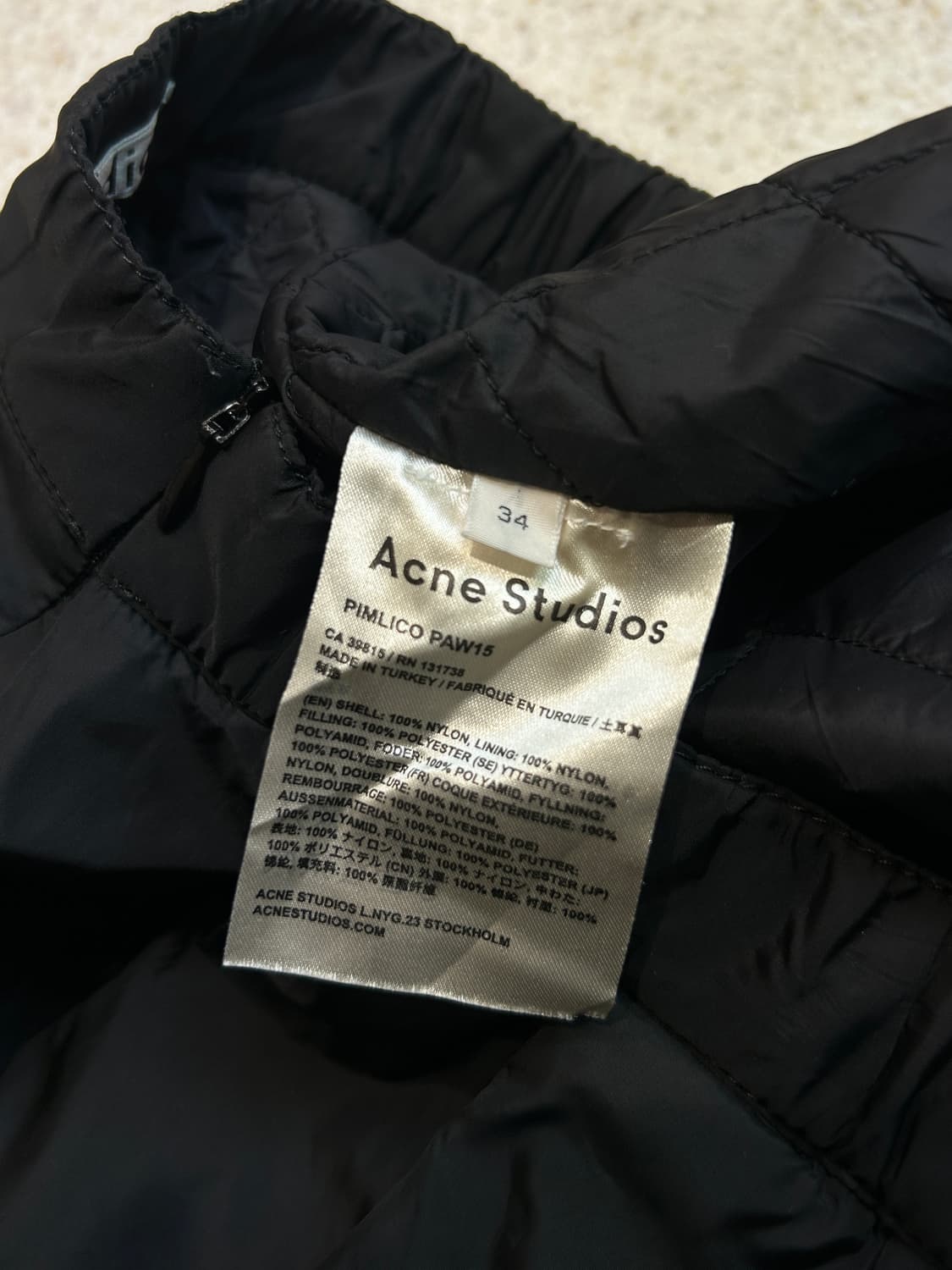 아크네 스튜디오 블랙 패딩 스커트 상품이미지5