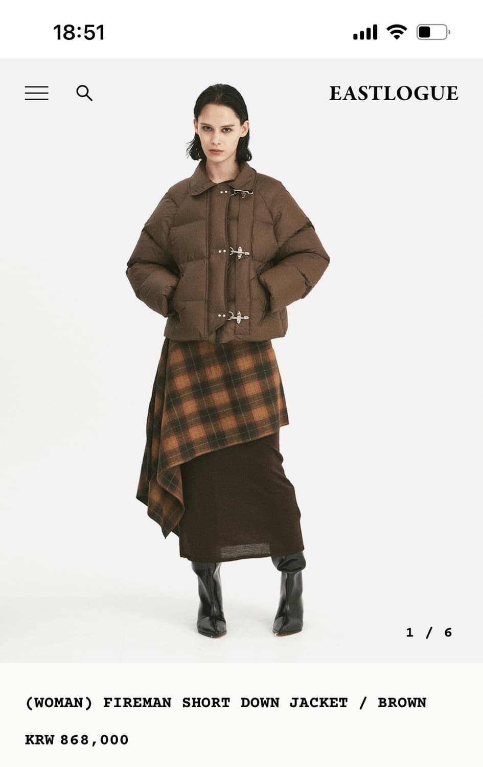 이스트로그 우먼 파이어맨패딩 브라운S 상품이미지3