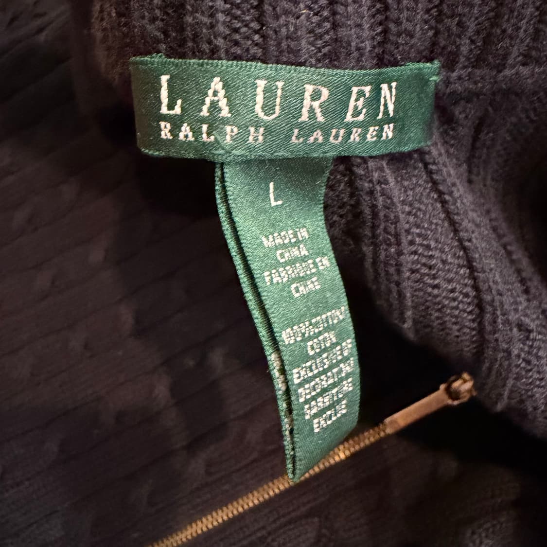 로렌 랄프로렌 케이블 니트 집업 가디건 상품이미지3