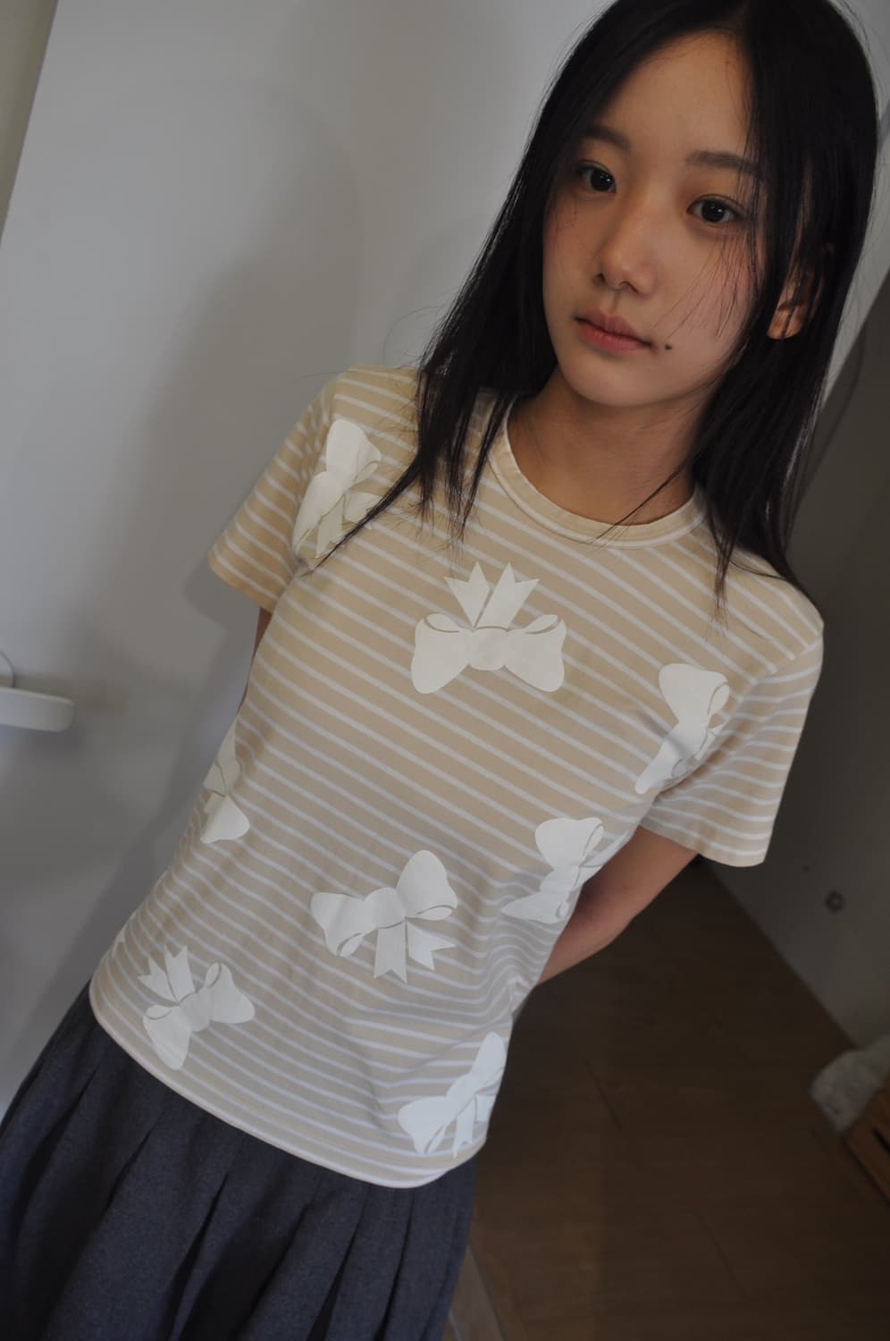 꼼데가르송 리본 반팔 상품이미지6