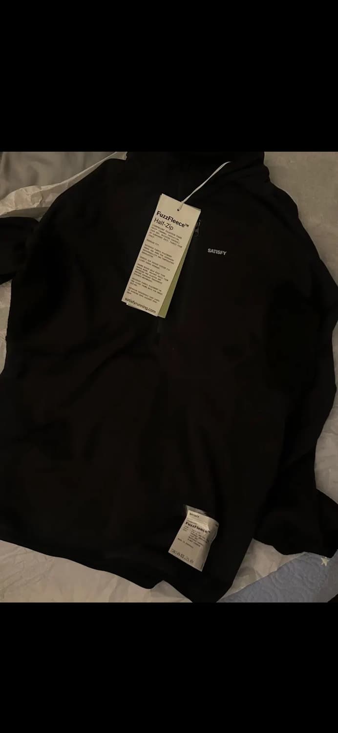 [L] 새티스파이 퍼즈플리스 하프 집업 블랙 우먼스 상품이미지3