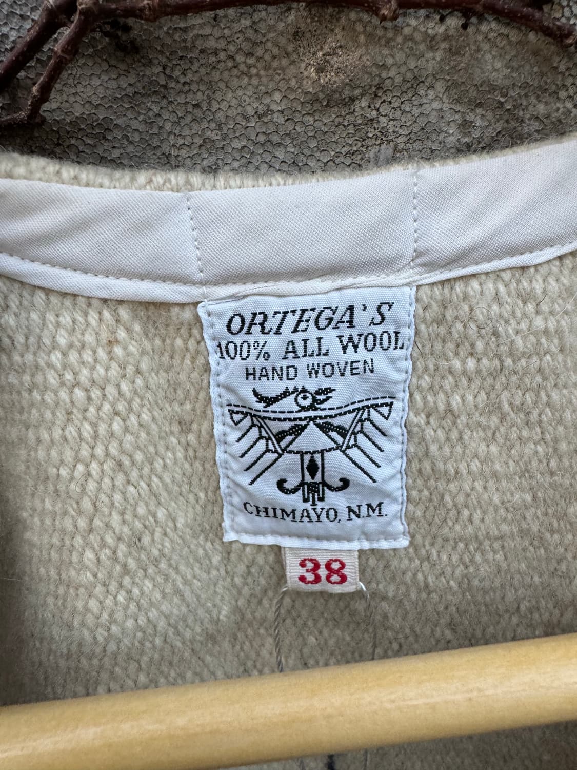 60s ~ 70s 빈티지 핸드 우븐 울 오르테가 치마요 베스트 조끼 상품이미지7