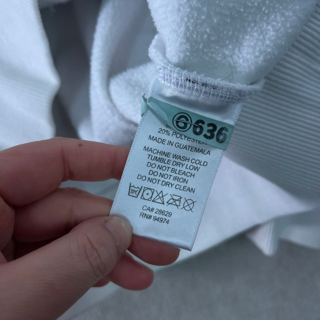 100 스투시 베이직 로고 화이트 후드티 상품이미지8