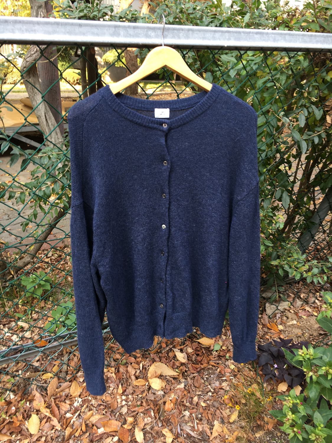 네이비 울 가디건 상품이미지1