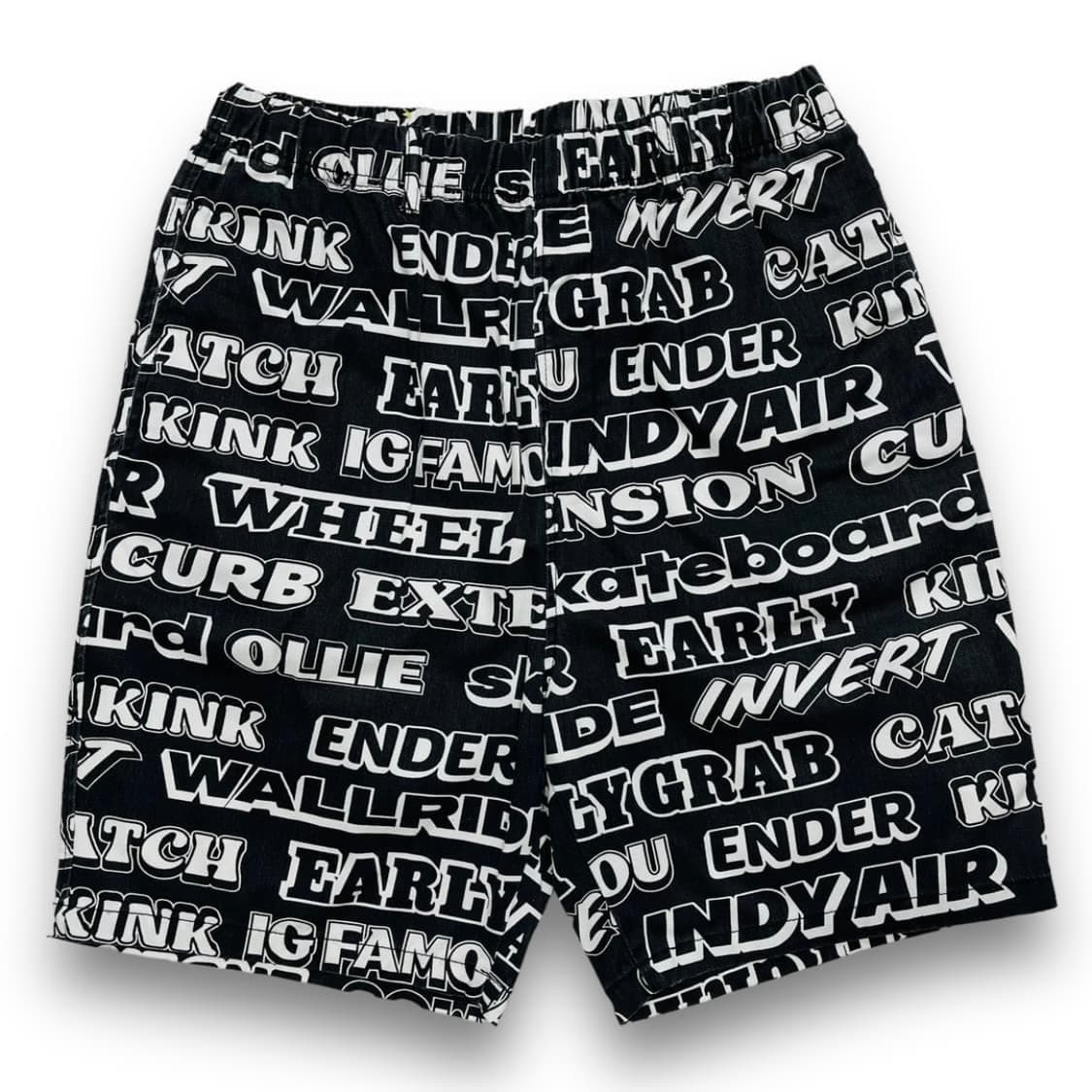 WEGO 스펠 아웃 레터링 다크 밴딩 하프 팬츠 상품이미지1