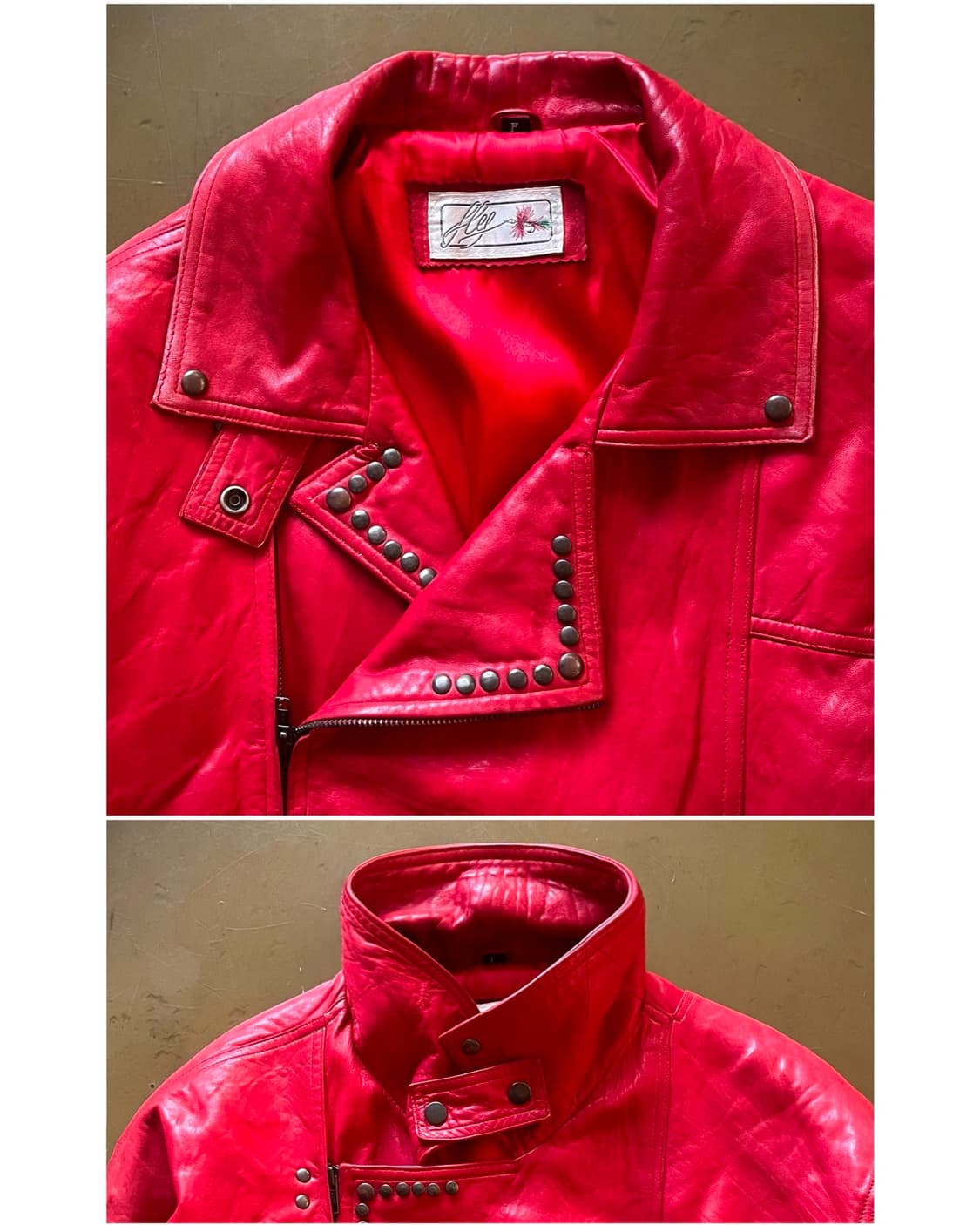 1980-90s Jpn Vintage Lambskin Stud JK 상품이미지6