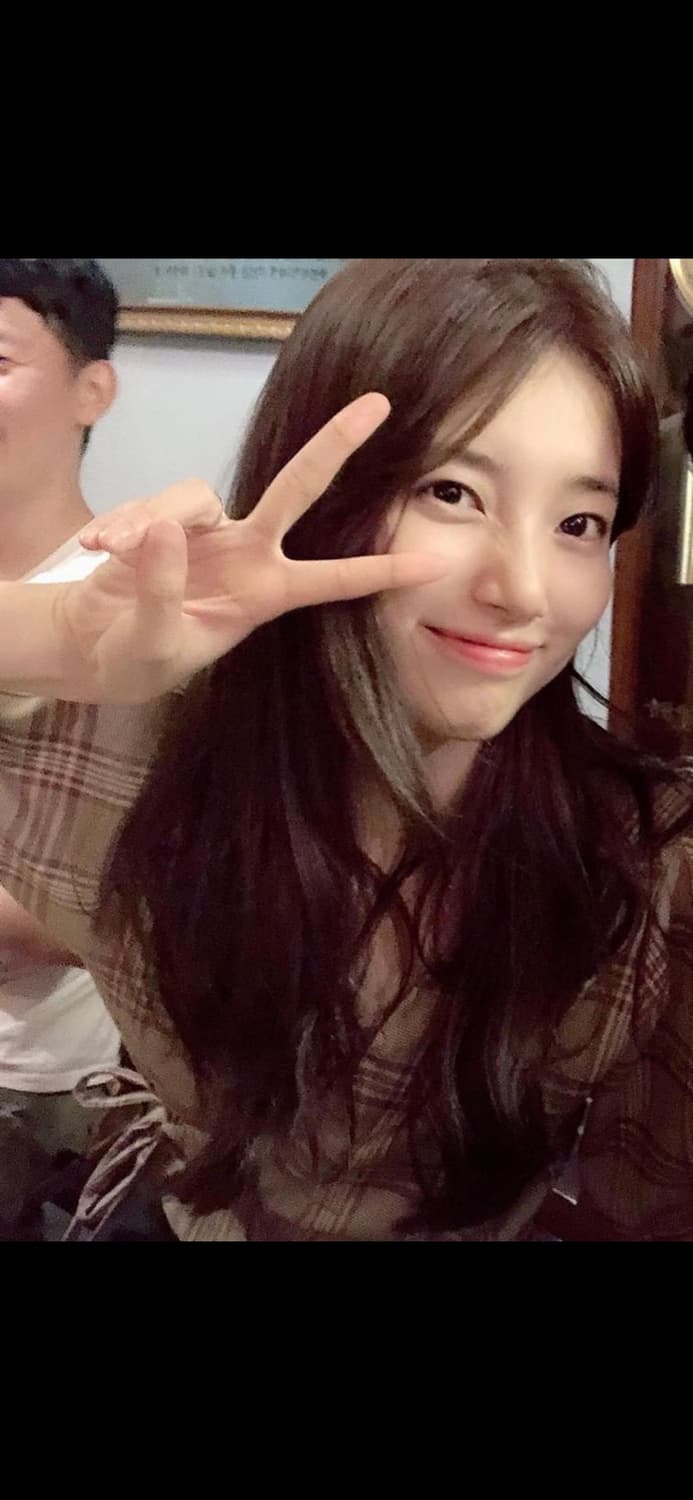 (수지착용) 소프트서울 체크블라우스 가디건 상품이미지4