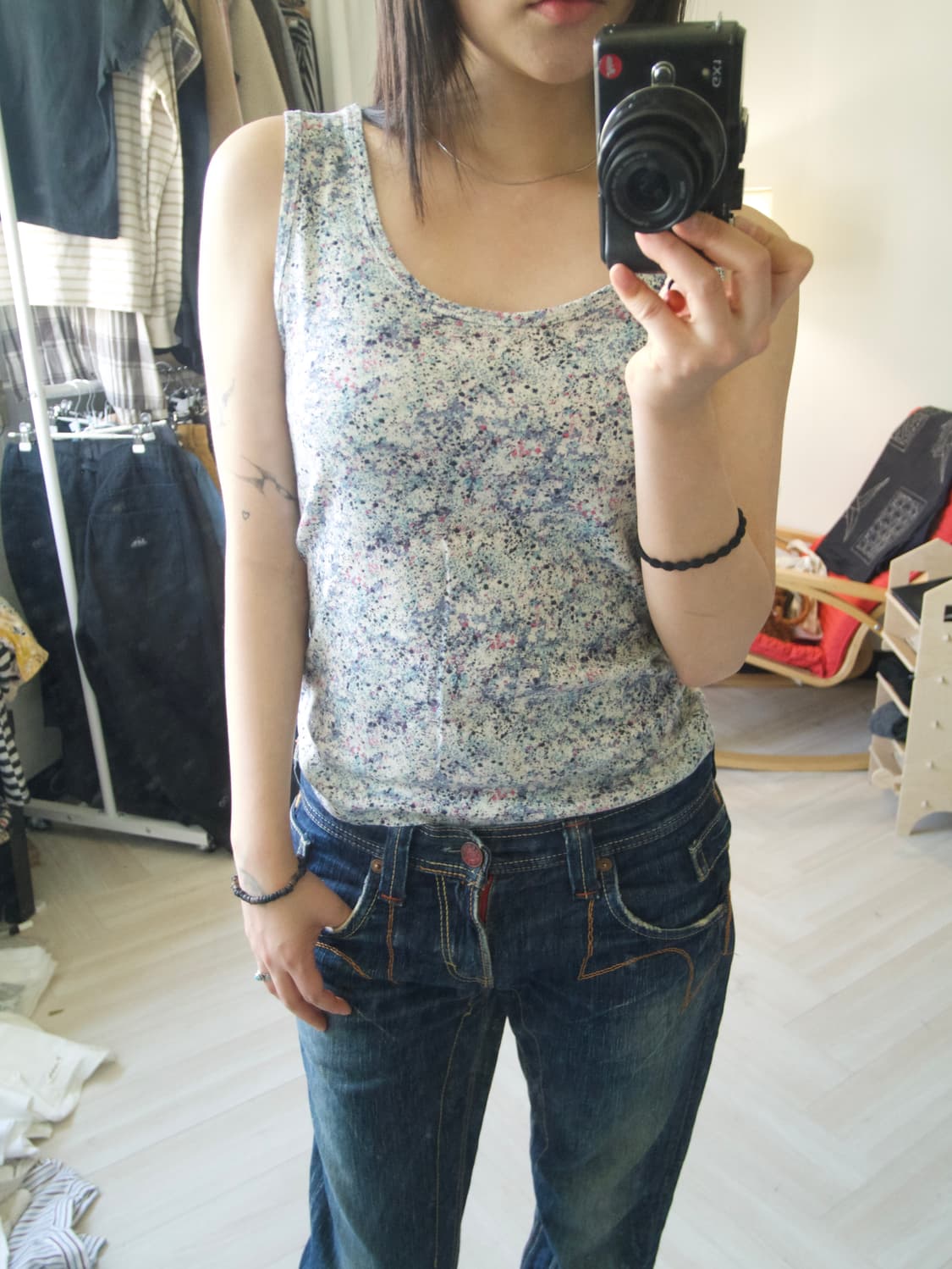 [heliopole] splatter print sleeveless 상품이미지8