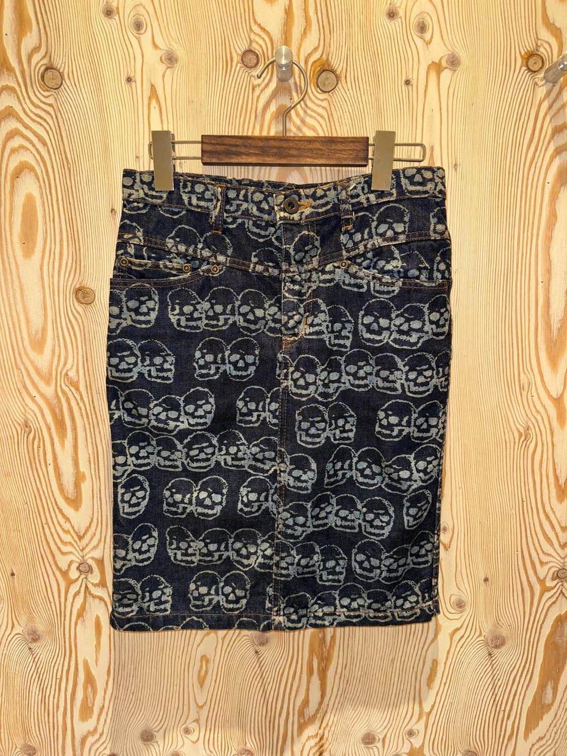 히스테릭 글래머 스컬 패턴 데님 스커트 상품이미지1
