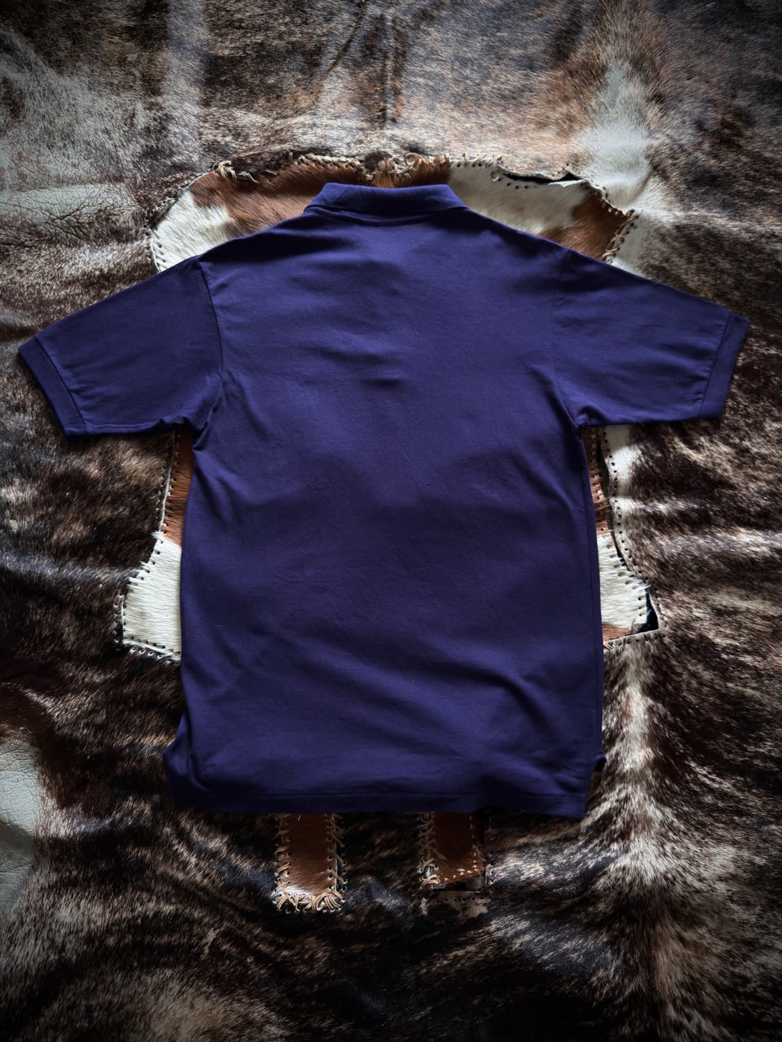 80s USA Hanes Navy polo T-shirt 상품이미지2