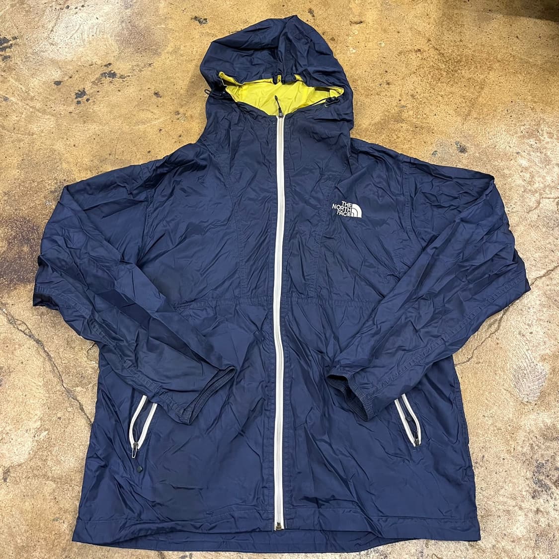 [정품/95,m] 노스페이스 바람막이 후드 집업 네이비 b14 상품이미지2