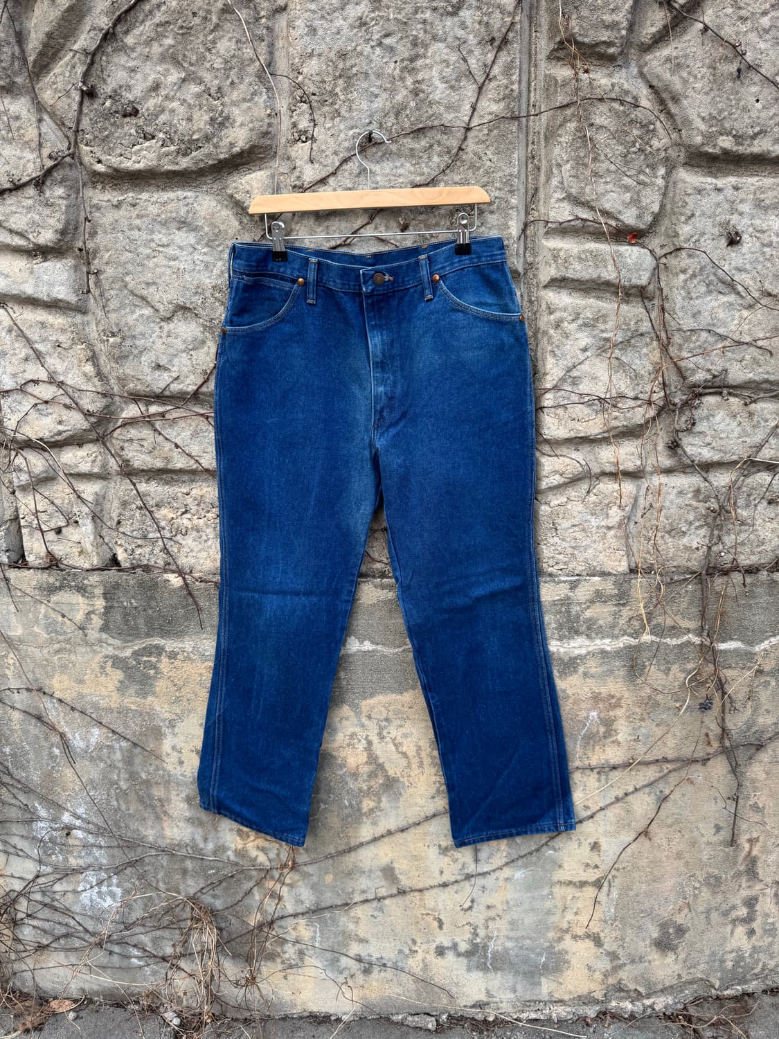 80s 랭글러 빈티지 912den 카우보이컷 워싱 데님 팬츠 부츠컷 상품이미지1