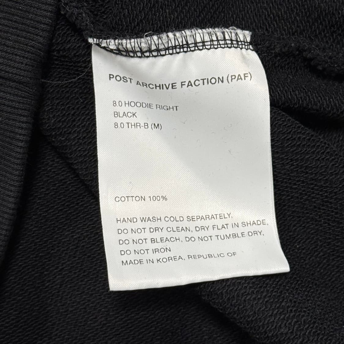 포스트아카이브팩션 8.0 후드티 블랙 상품이미지4