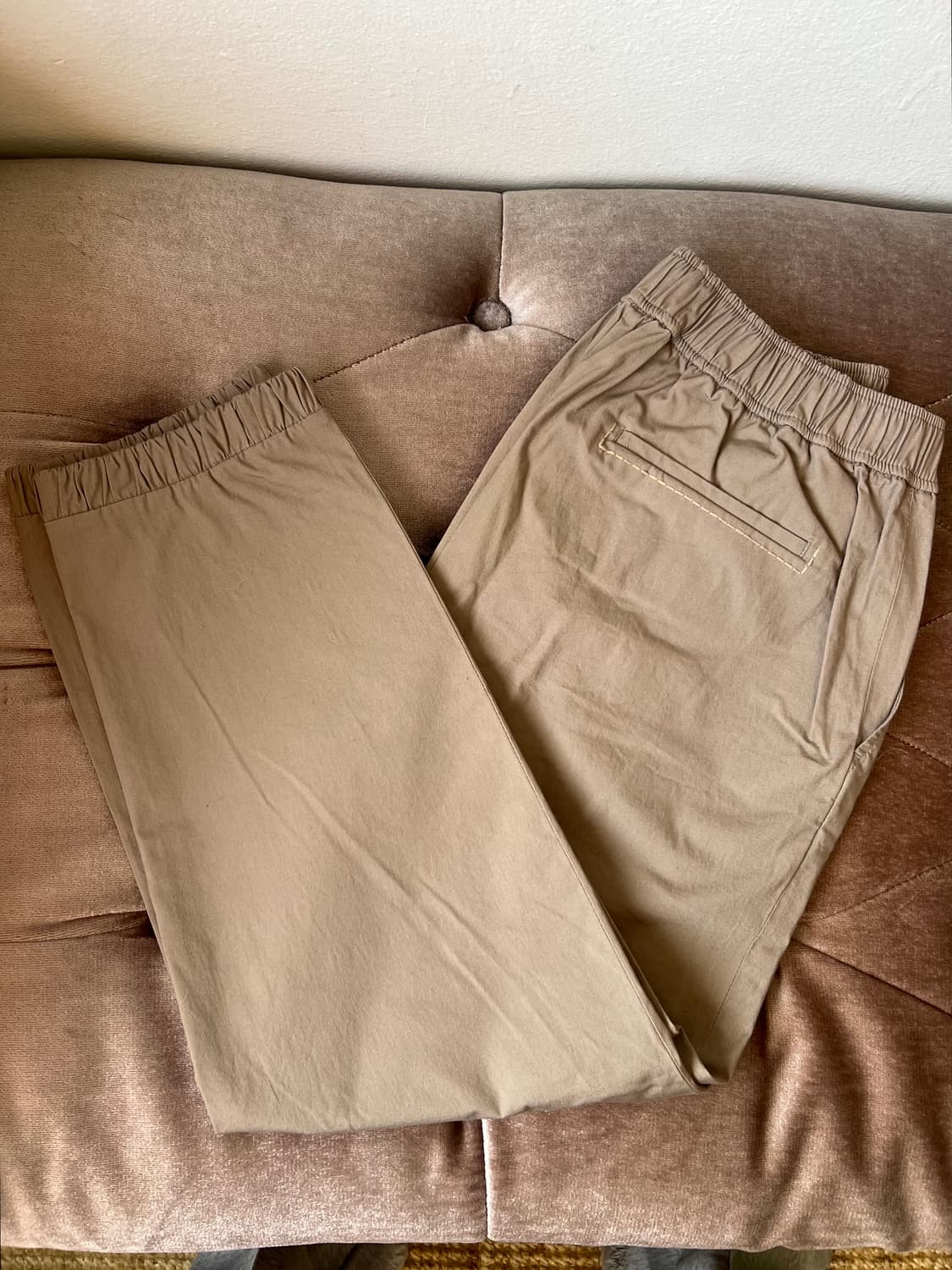 오일릴리 여자 다크베이지 코튼바지 9부조거팬츠 상품이미지2