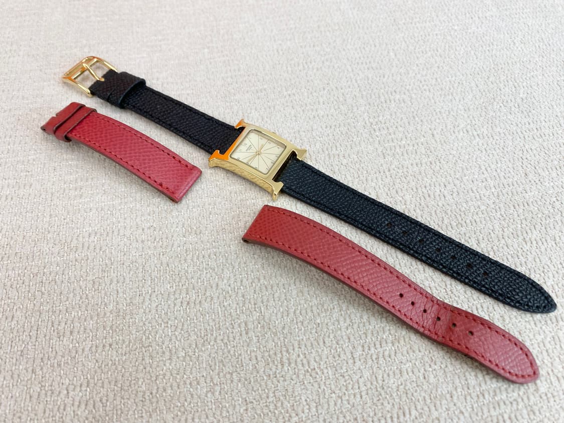 에르메스 H아워 1.201 금장 여성용 쿼츠 PM 사이즈 상품이미지9