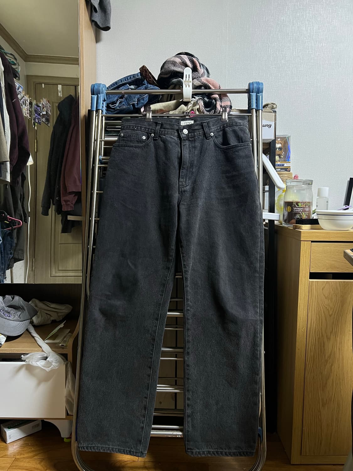 슬릭앤이지 앤디팬츠 블랙워시드 3 상품이미지1