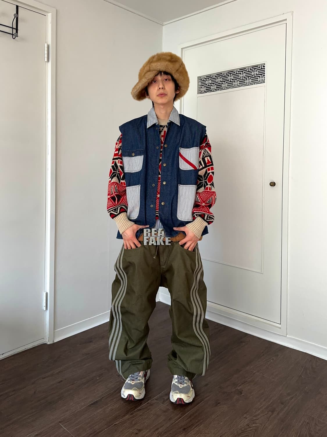 Budweiser 히코리 데님 베스트 상품이미지4