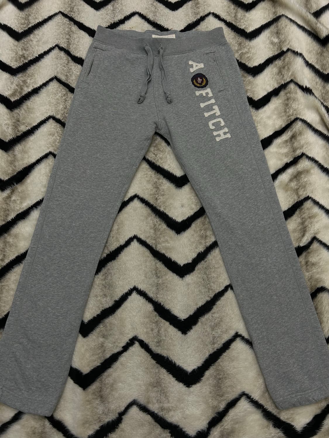 [XL]아베크롬비 스펠아웃 트레이닝 팬츠/그레이/기모 상품이미지2