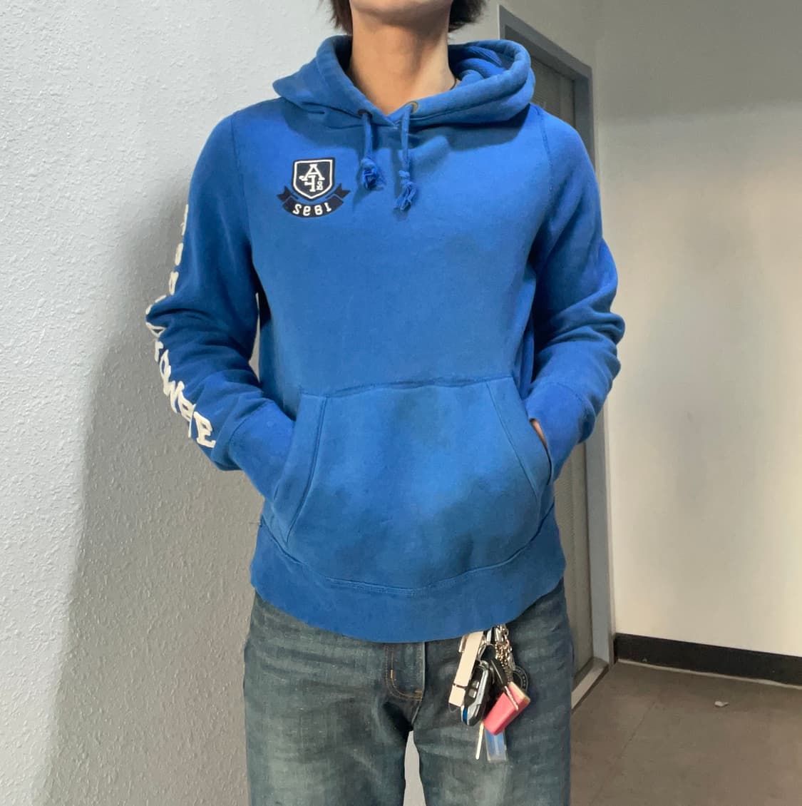 아베크롬비 블루 후디 상품이미지2