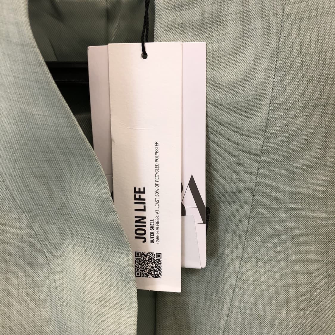 자라 (새상품) 라이트그린 혼방자켓 55 상품이미지3