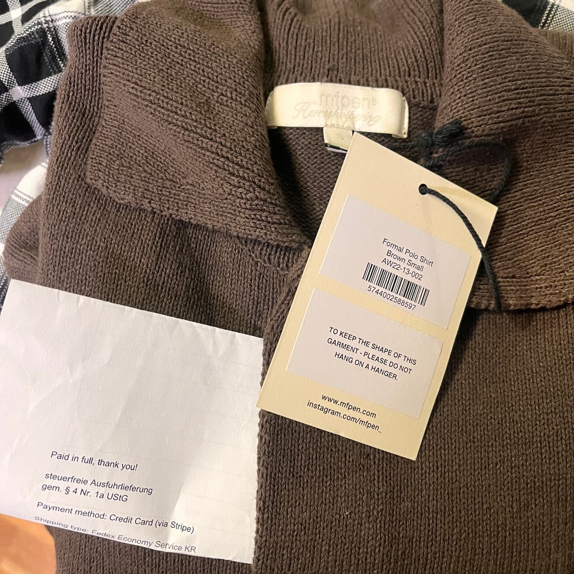 [S] Mfpen formal polo shirt brown 상품이미지1