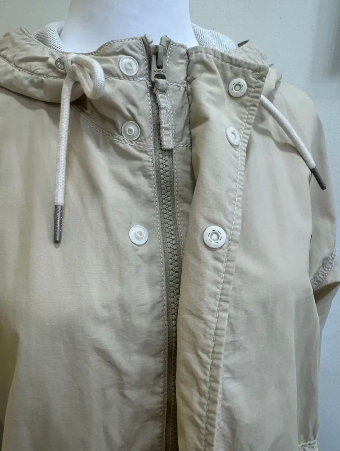 후아유 WHO.A.U 베이지 후드 바람막이 데일리 윈드브레이커 상품이미지4