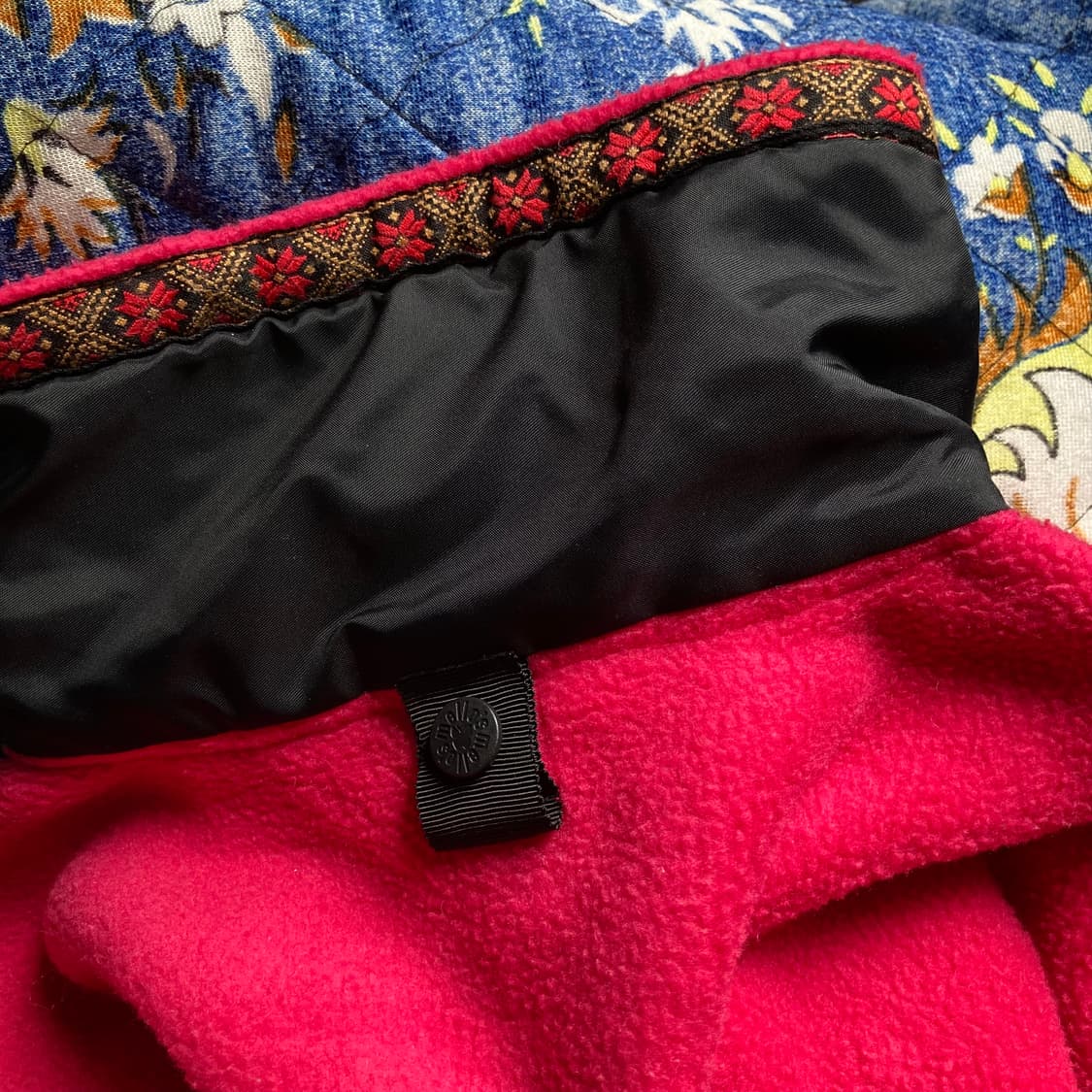 90's mello's 자수로고 푸시아 오버핏 폴라텍 플리스 자켓 집업  상품이미지4