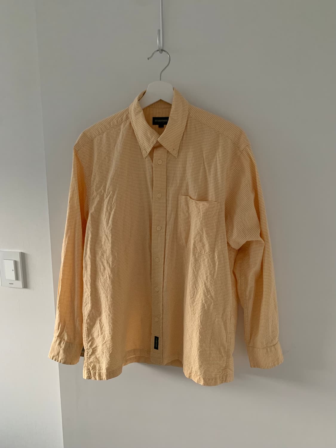 노랑 체크 셔츠 상품이미지1