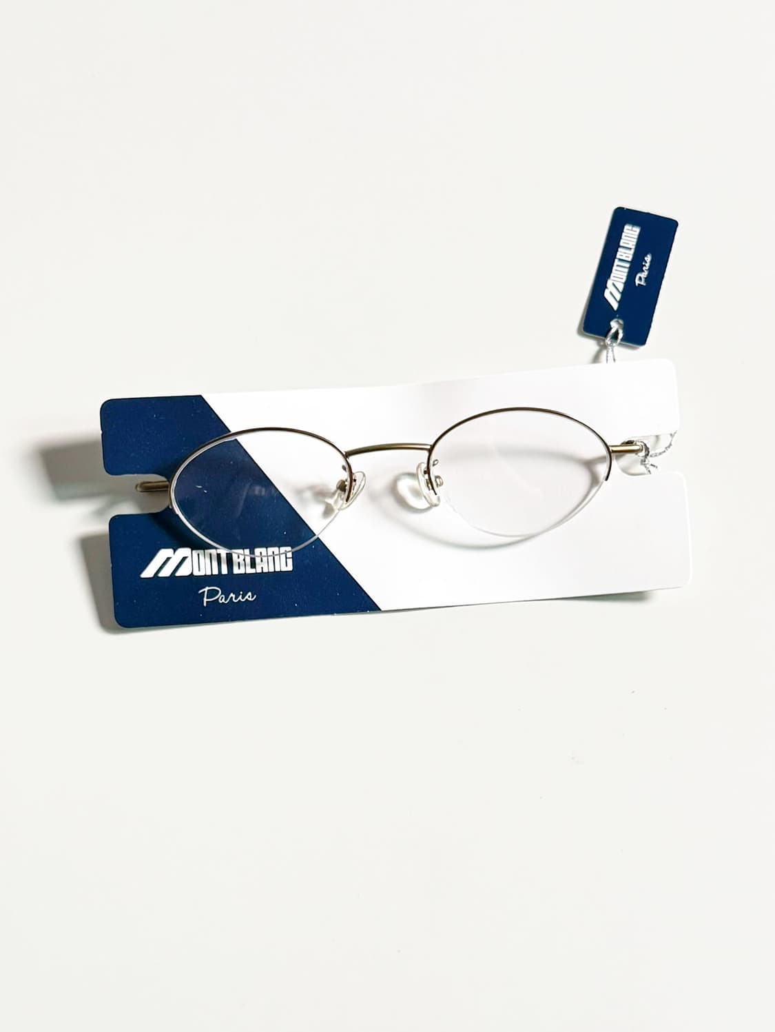 MONT BLANC PARIS 골드 오벌 반무테 빈티지 안경 상품이미지1