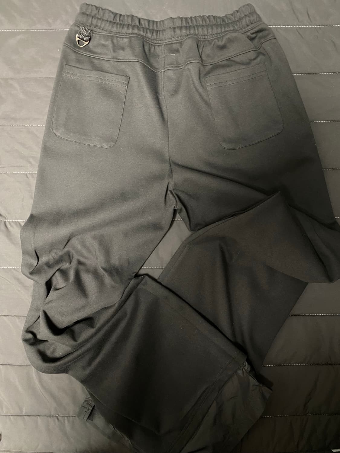 wapworks  w091 플레어 레이어드 스웻팬츠 블랙 상품이미지3