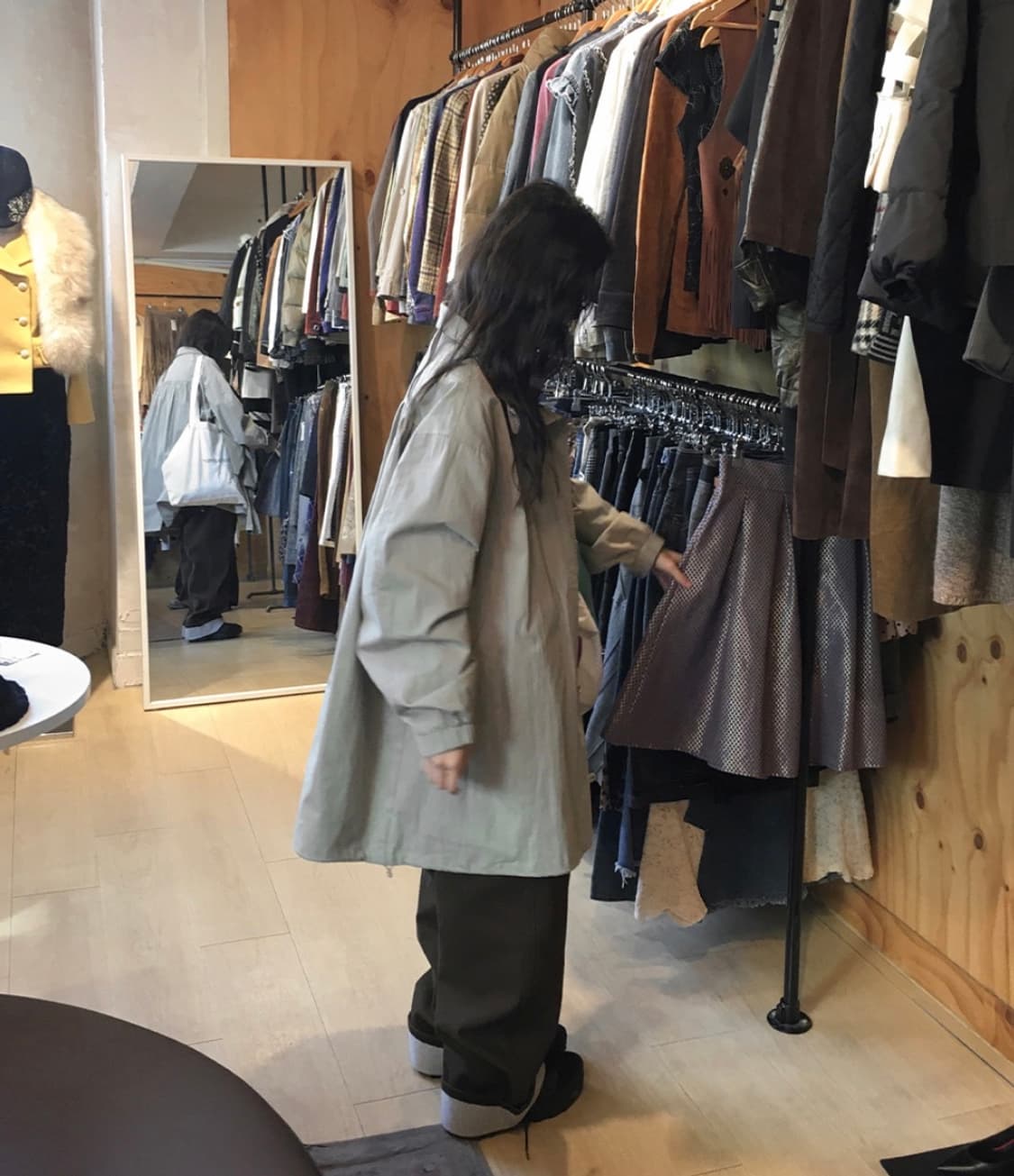 데일리쥬 [MADE] 라비온 셔링 오버핏 코튼 하프 야상 라이트 카키 상품이미지2