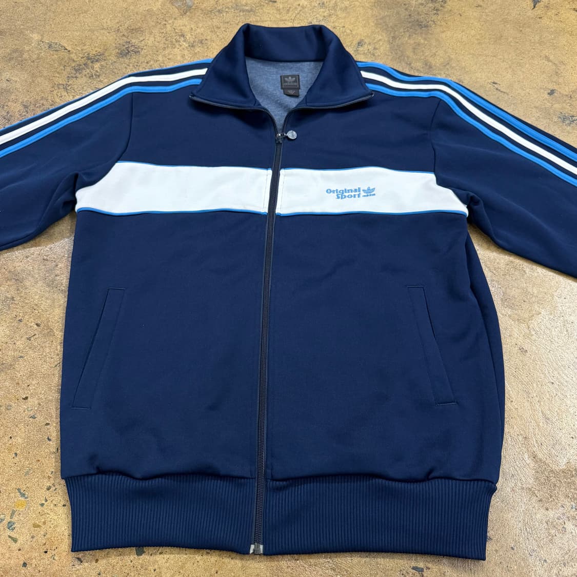 아디다스 네이비 블루 오리지널 스포츠 져지 트랙탑 110 상품이미지3