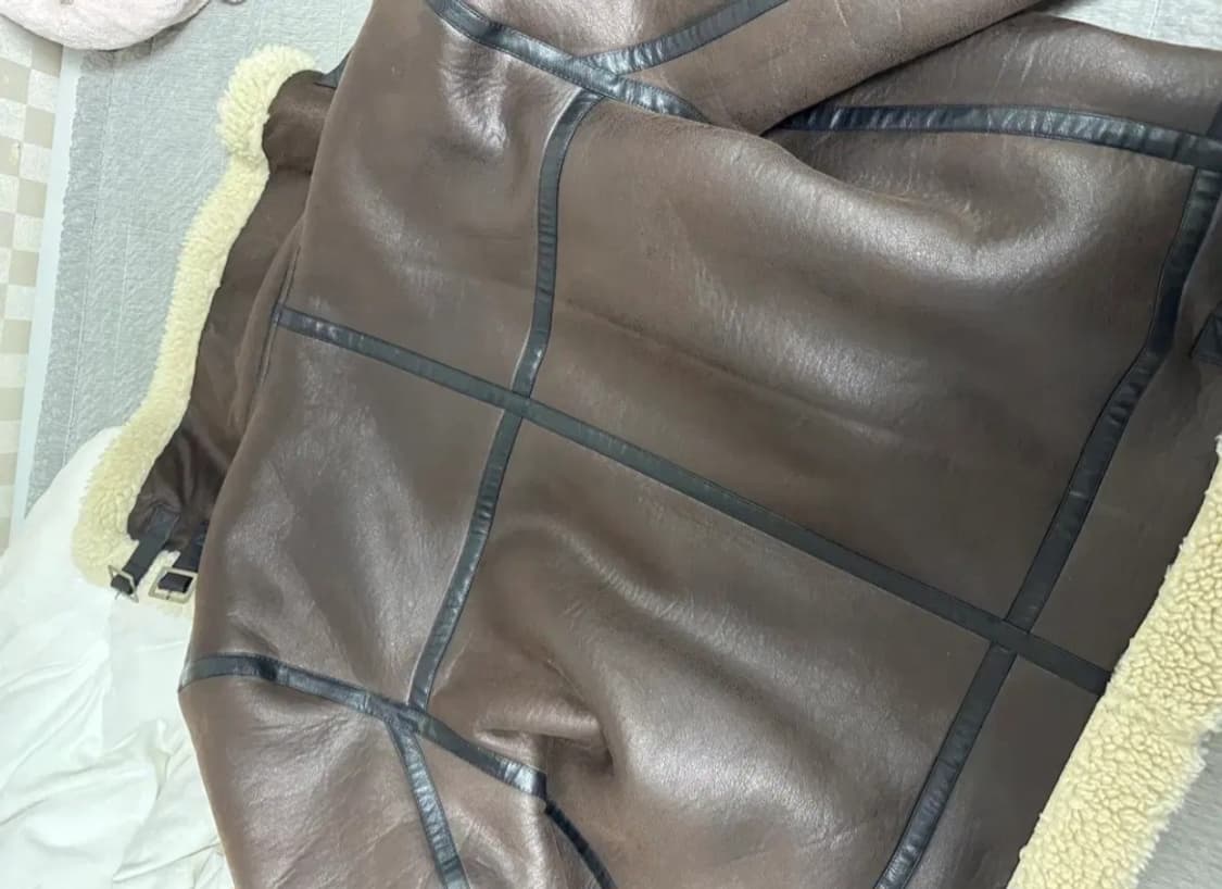 자라 무스탕 자켓 브라운 xl 상품이미지7