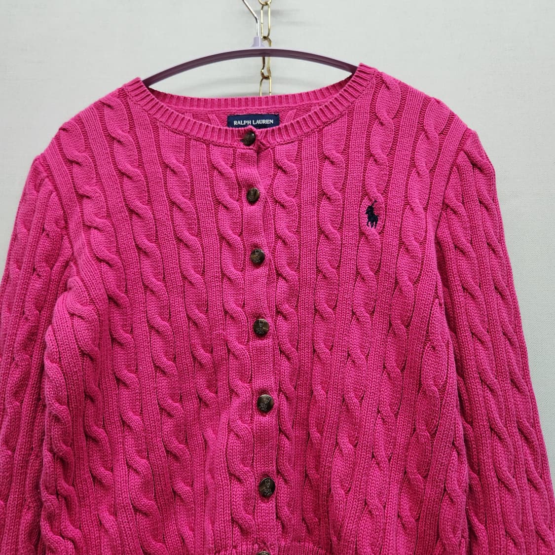 폴로랄프로렌 로고 크롭 케이블 니트 가디건  S 상품이미지2