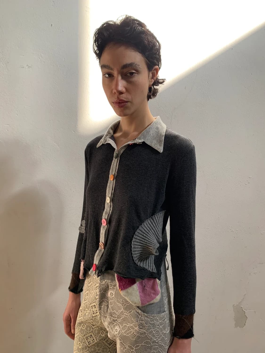 Garbage Core clown cardigan 상품이미지2