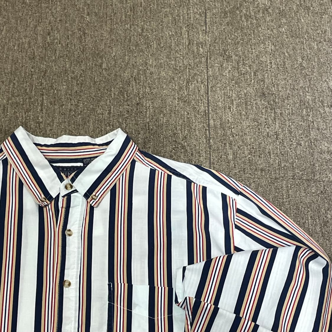 (XL) Basic Editions 빈티지 스트라이프 웨스턴 셔츠 상품이미지2