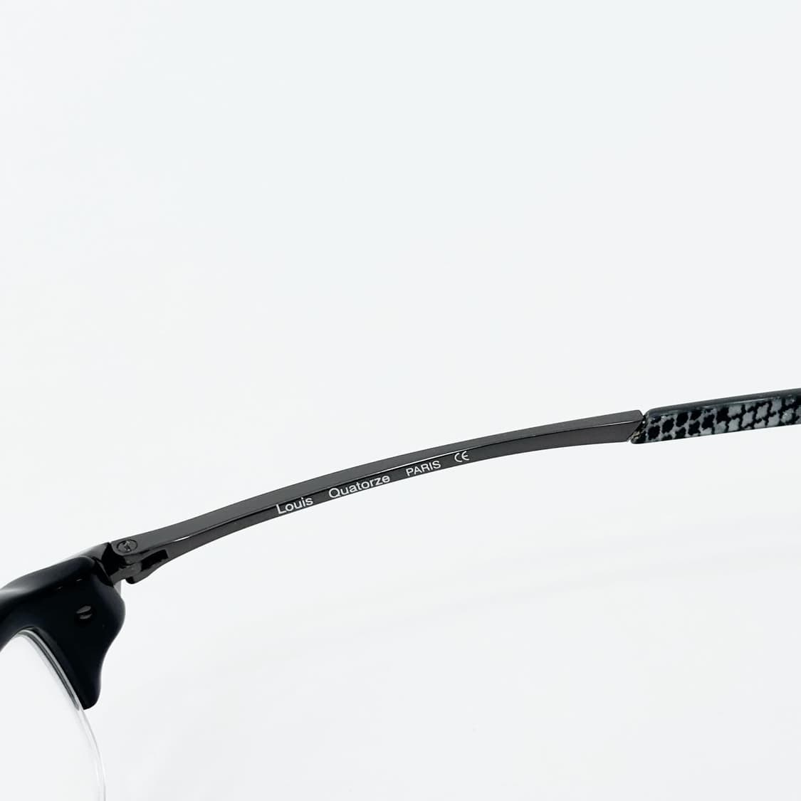 Louis Quatorze 블랙 뿔테 반무테 안경 상품이미지4