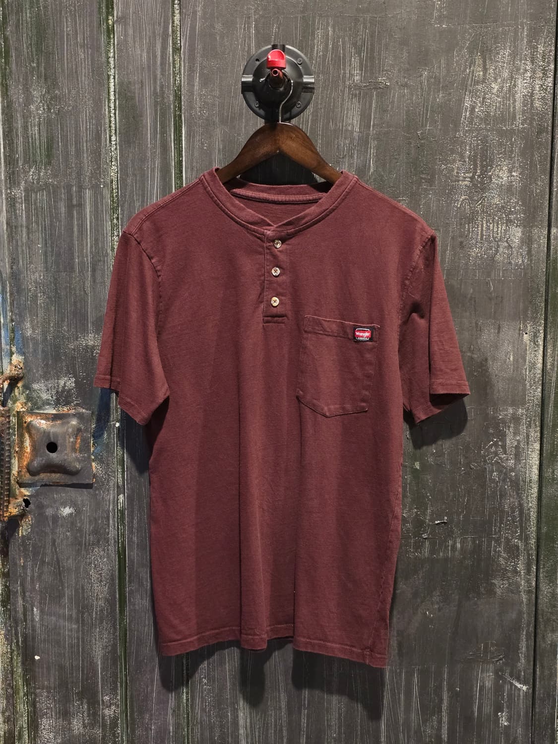 Wrangler 버튼 헨리넥 빈티지 티셔츠 상품이미지1