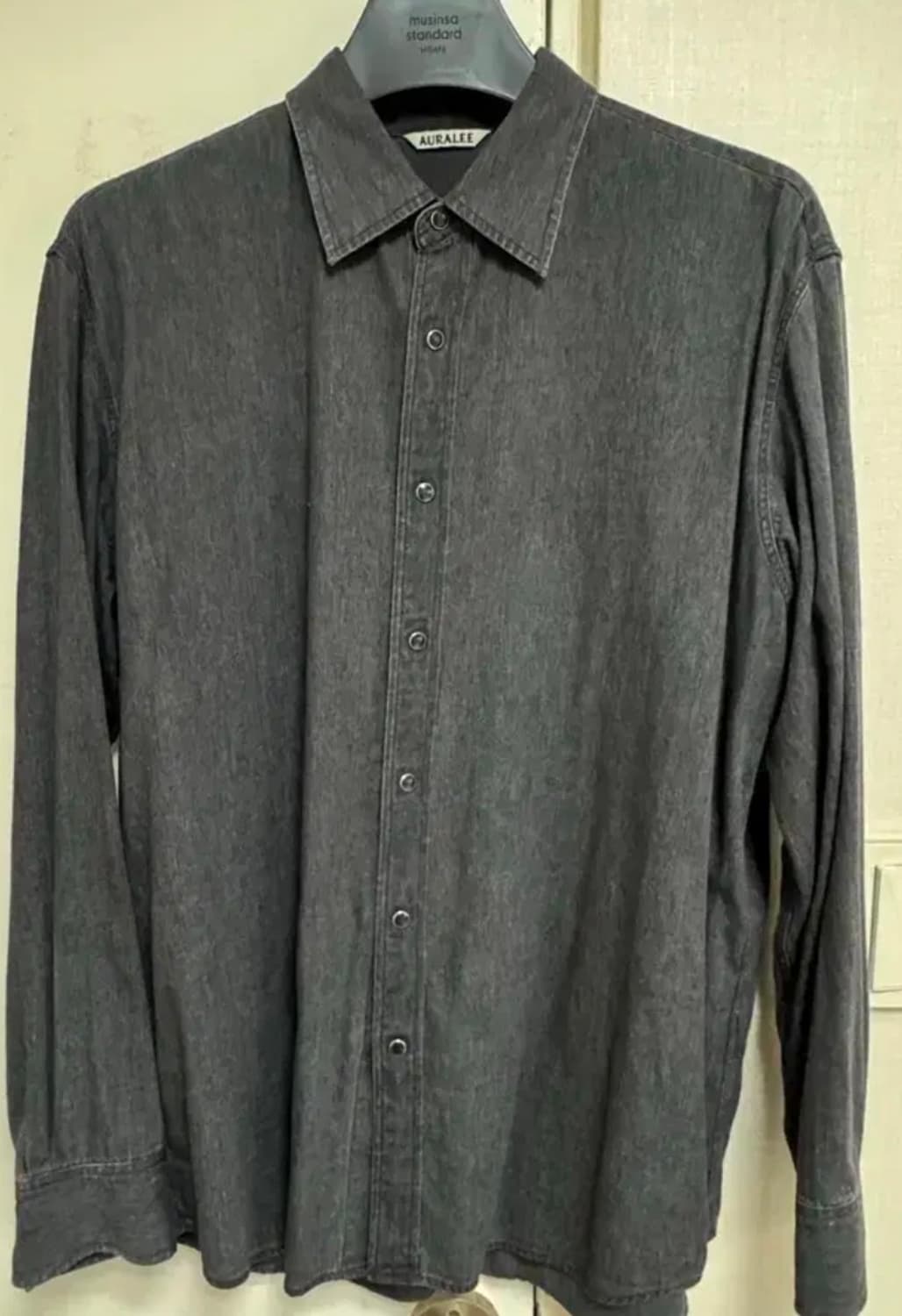 오라리 셀비지 슈퍼 라이트 데님셔츠 5사이즈 상품이미지1