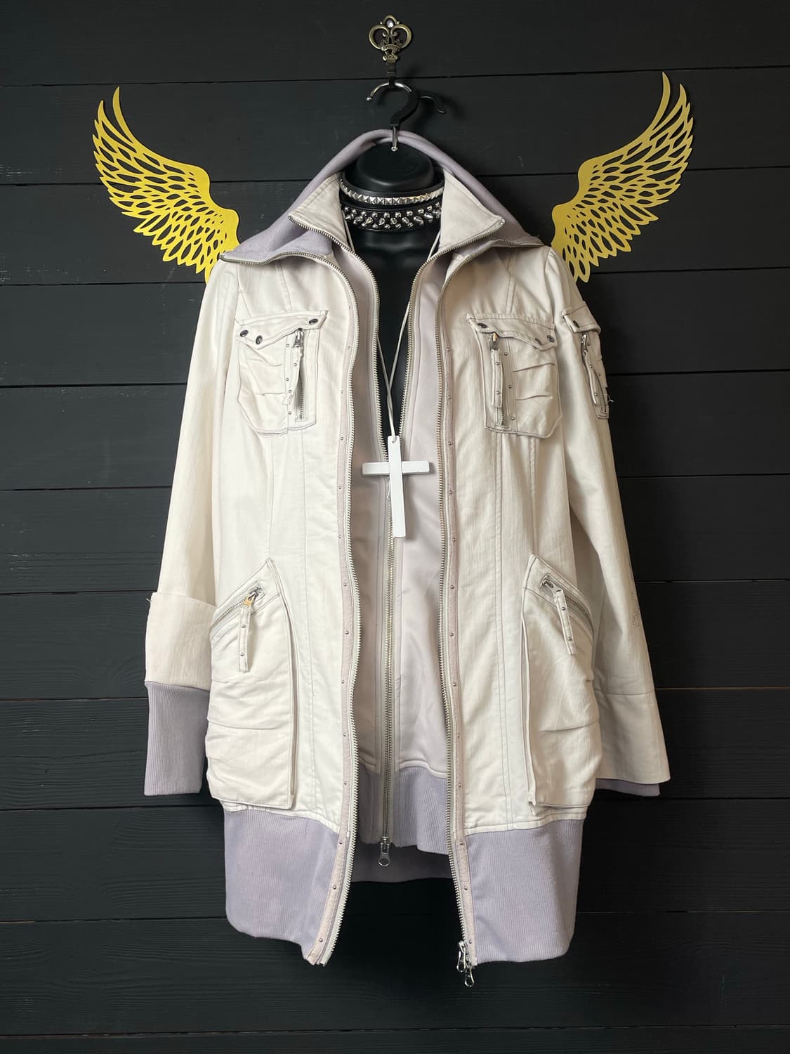 OZZ ON 오즈온 펑크 페어리 라벤더 아이보리 레이어드 조끼&자켓 상품이미지10