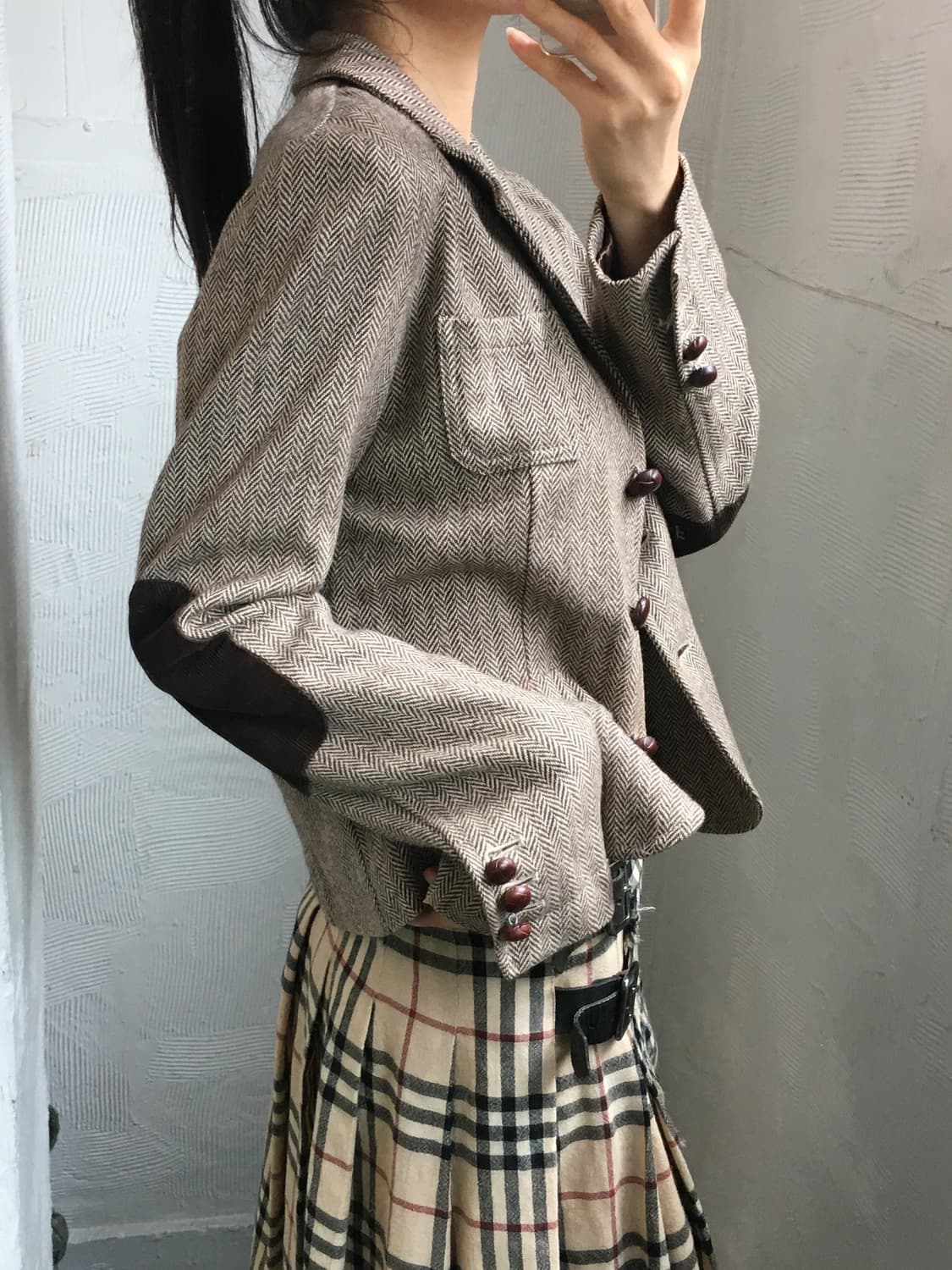 Polo 폴로 진스 우먼 하운드투스패턴 3버튼 블레이저 상품이미지2