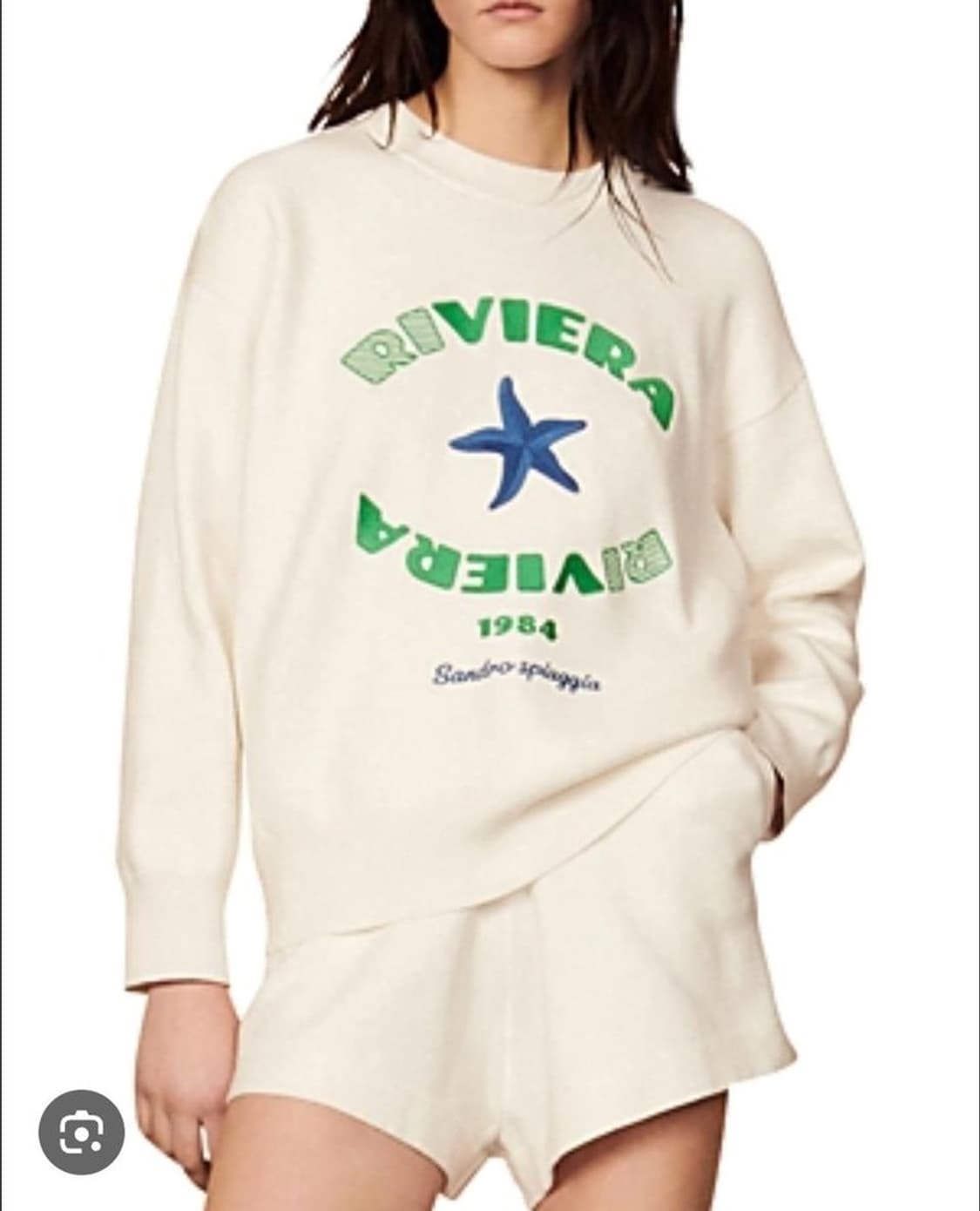 산드로 SANDRO 비에라 자수 루즈핏 니트 2사이즈 상품이미지1