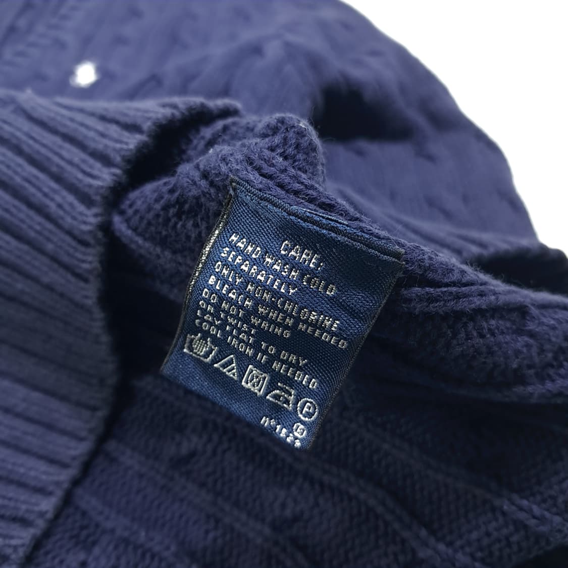 CL491 XL 폴로 00s 코튼 케이블 브이넥 네이비 니트 스웨터 상품이미지5