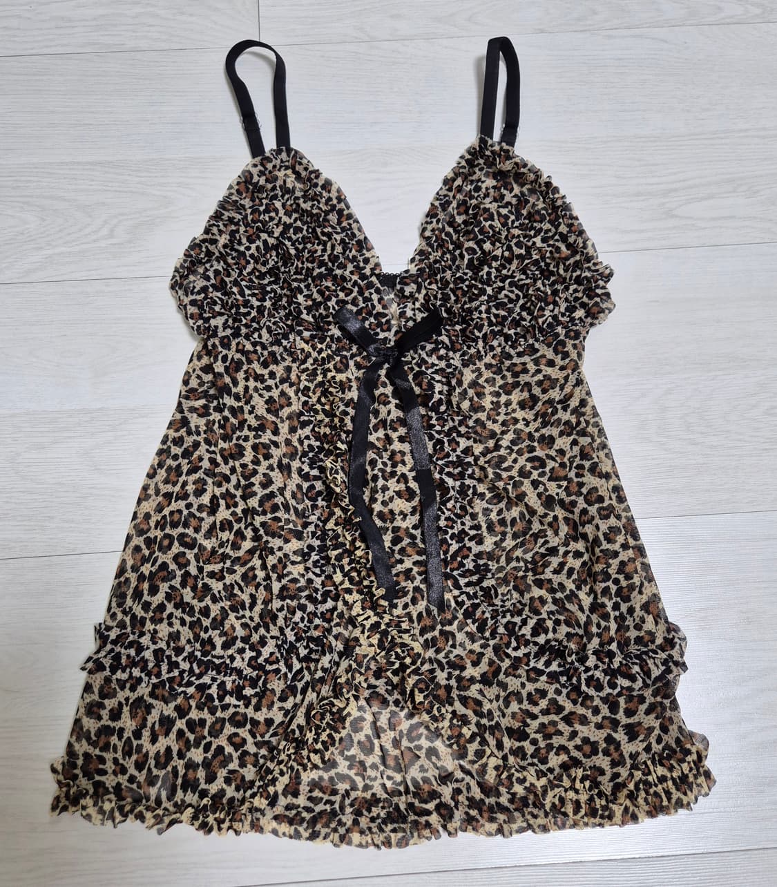 빈티지 오네 갸루 레오파드 호피 나시 상품이미지1