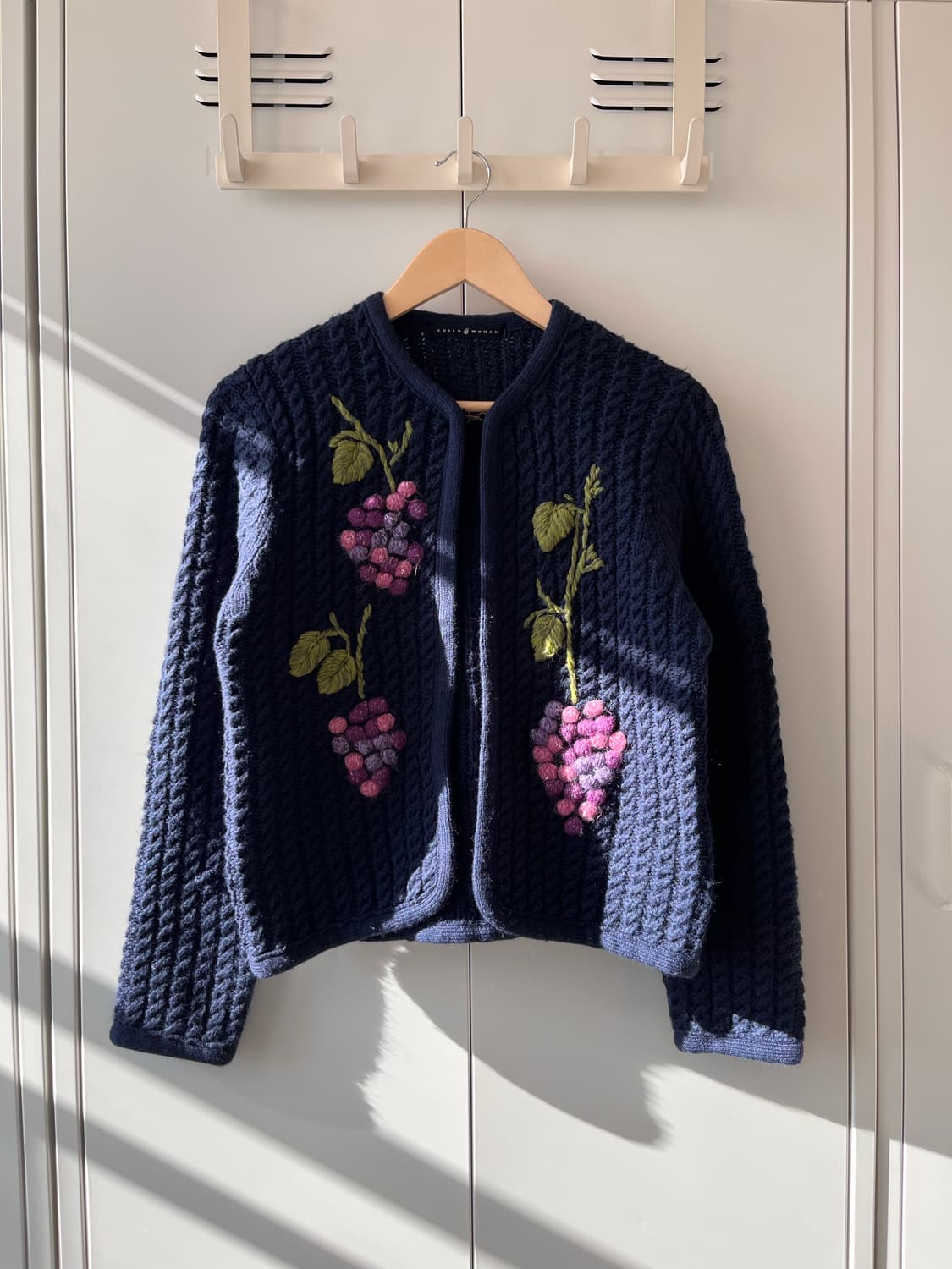 Child woman 포도 꽈배기 울니트 가디건  상품이미지5