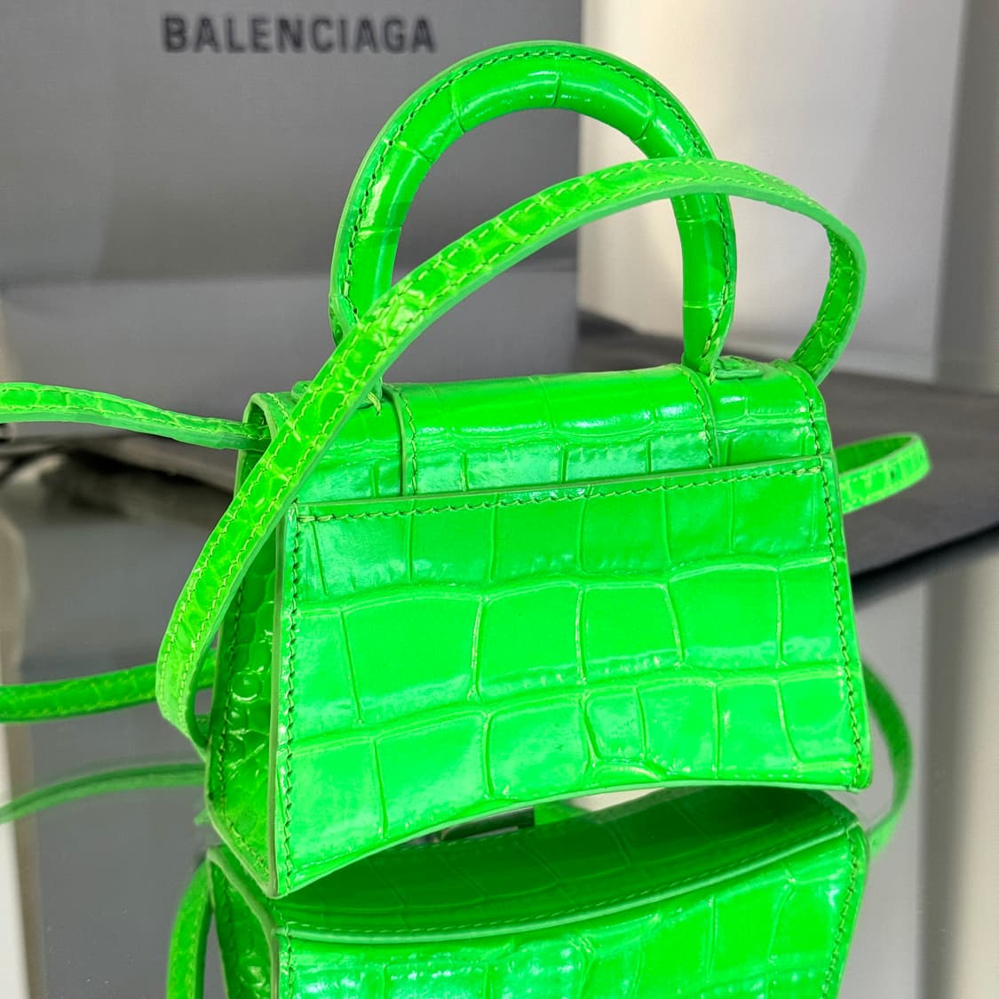 발렌시아가 아워글래스 크로커다일 미니 토트 크로스백 상품이미지6