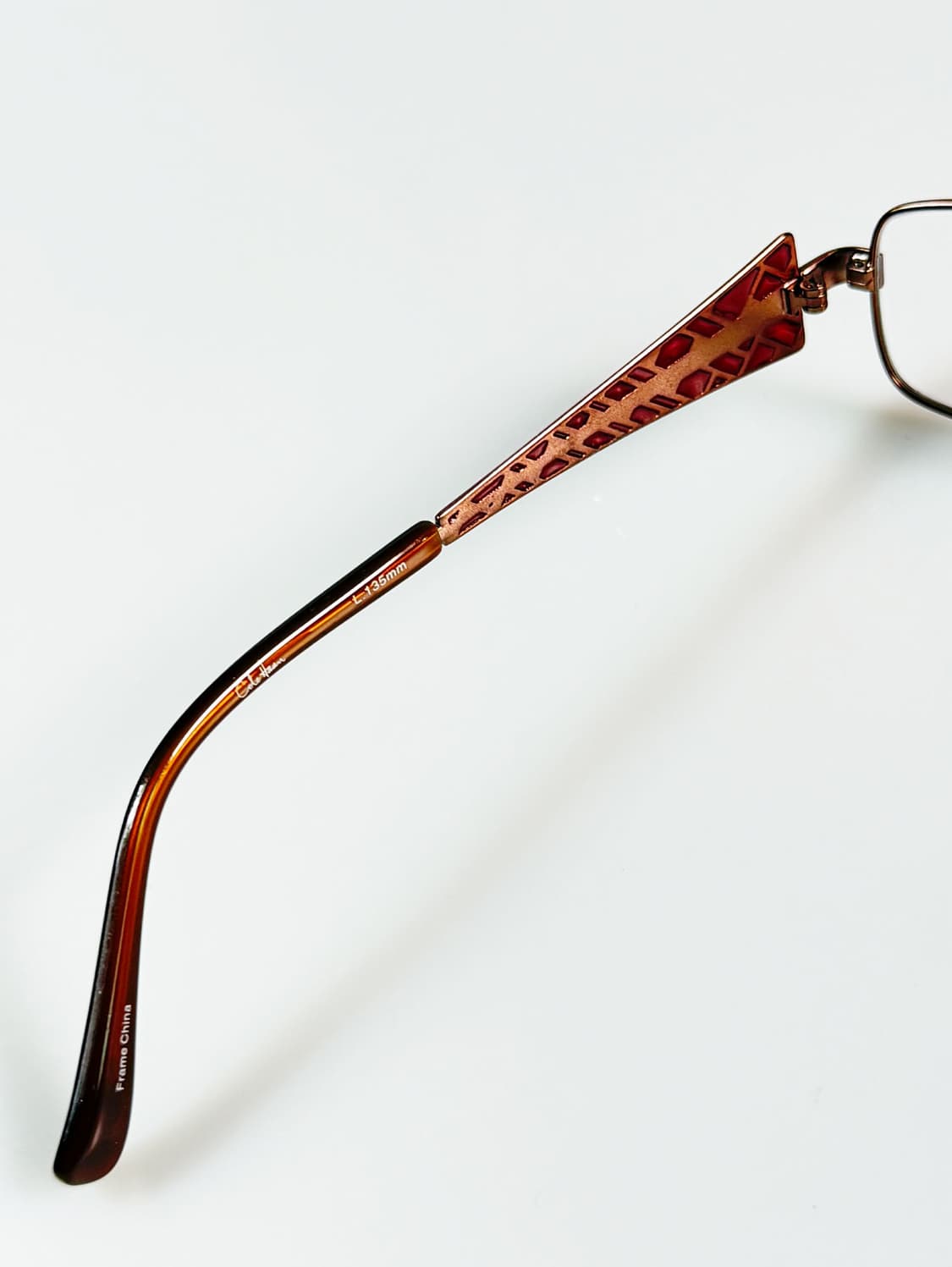 Cole Haan 슬림 스퀘어 브론즈 메탈 프레임 빈티지 안경 상품이미지7