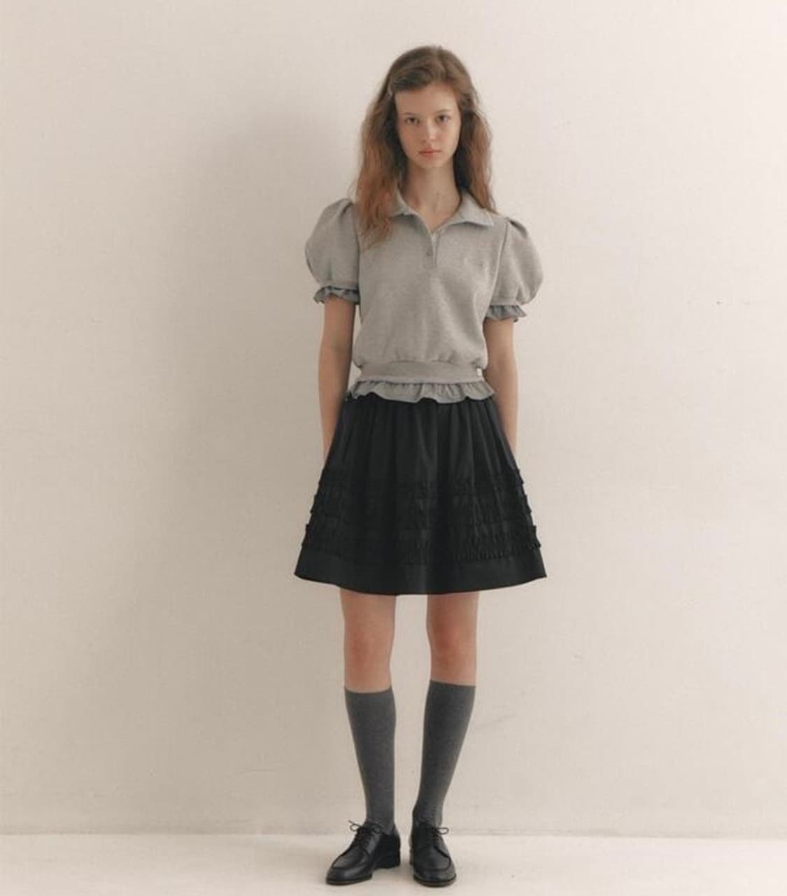 플로움 블루밍 프릴 티셔츠 Blooming Frill PK T-shirt 상품이미지2