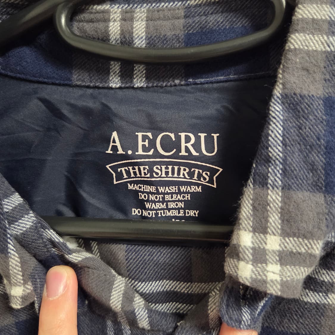 A.ECRU 재팬 플란넬 체크 셔츠 L(100) 상품이미지3